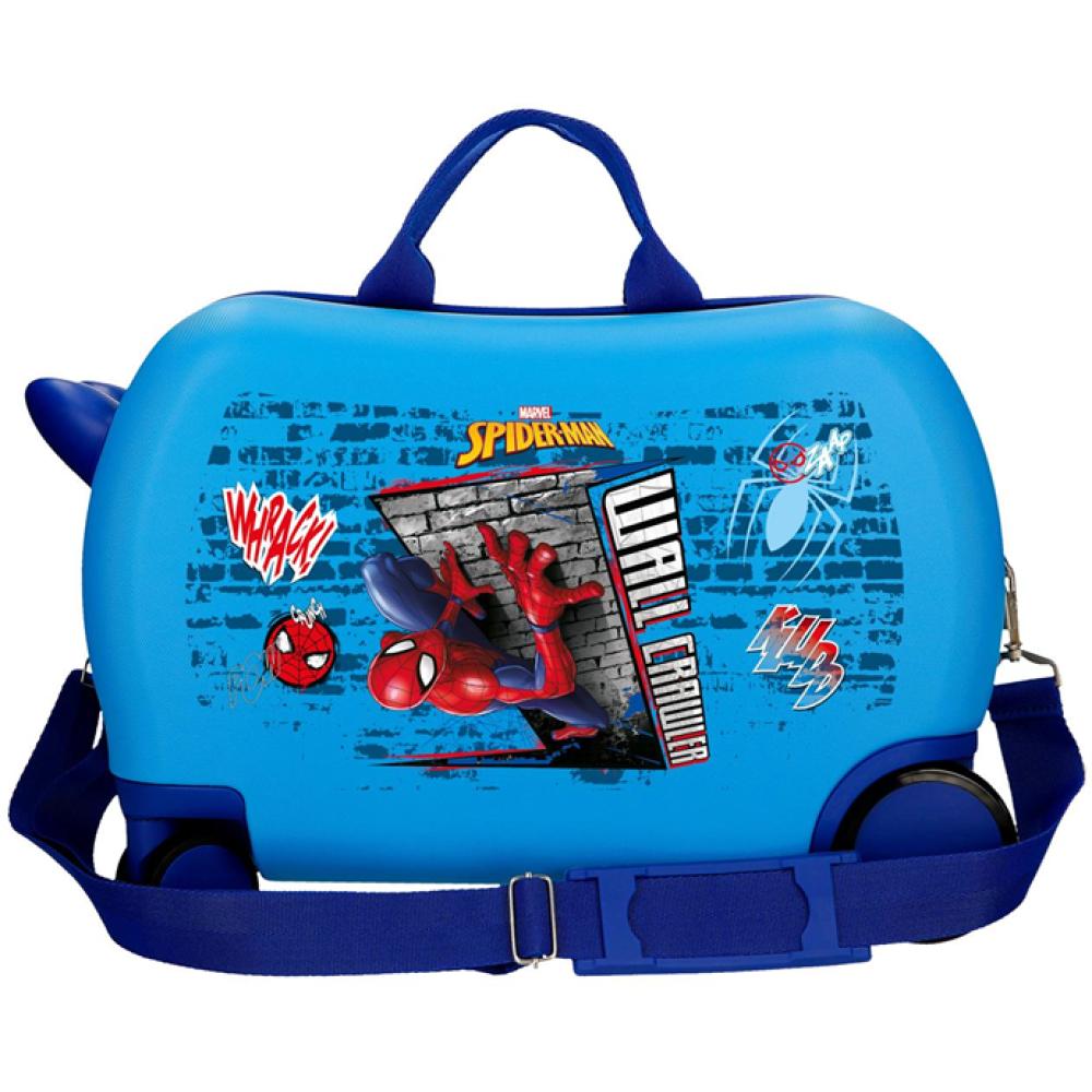 Dečiji kofer za put i vožnju Spiderman Wall Crawler blue 42710 - detalj