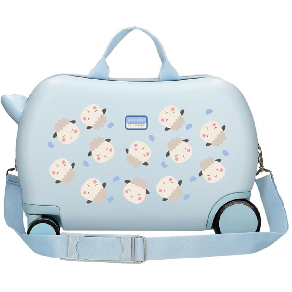 Dečiji kofer za put i vožnju Movom Baby Pets Sheep blue 41910 - detalj