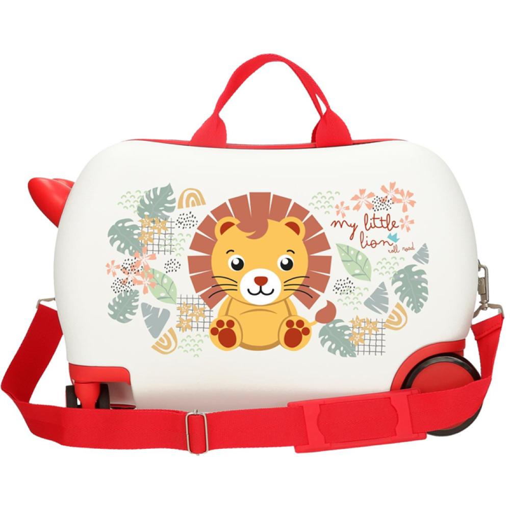 Dečiji kofer za put i vožnju Roll Road Happy Pets Lion 49910 - detalj