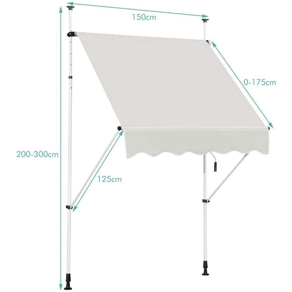 Tenda 150 x 120 cm Montelux Easy Sa Teleskopskim Nosačima - Bez bušenja - detalj