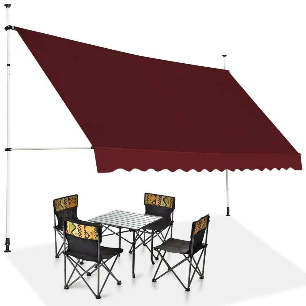 Bordo Balkonska Tenda sa Teleskopskim Nosačima 350 x 120 cm Montelux Easy - Bez Bušenja - detalj