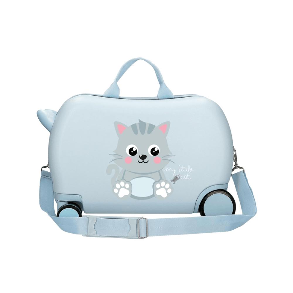 Dečiji kofer za put i vožnju Roll Road Happy Pets Cat blue 49910 - detalj
