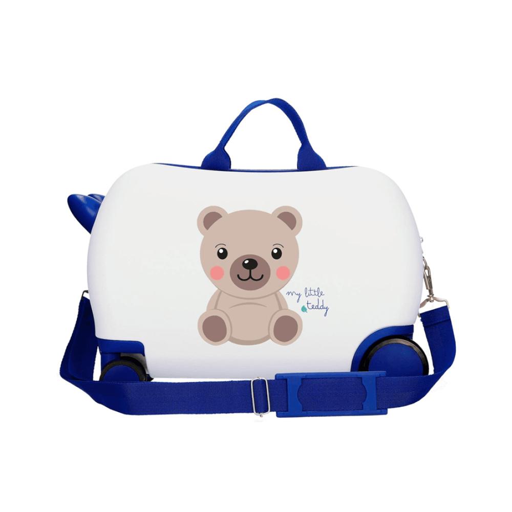 Dečiji kofer za put i vožnju Roll Road Happy Pets Teddy white 49910 - detalj
