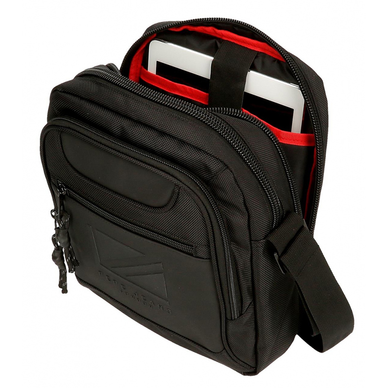 Torbica 27cm sa tri pregrade Pepe Jeans Bromley black 71757 - detalj