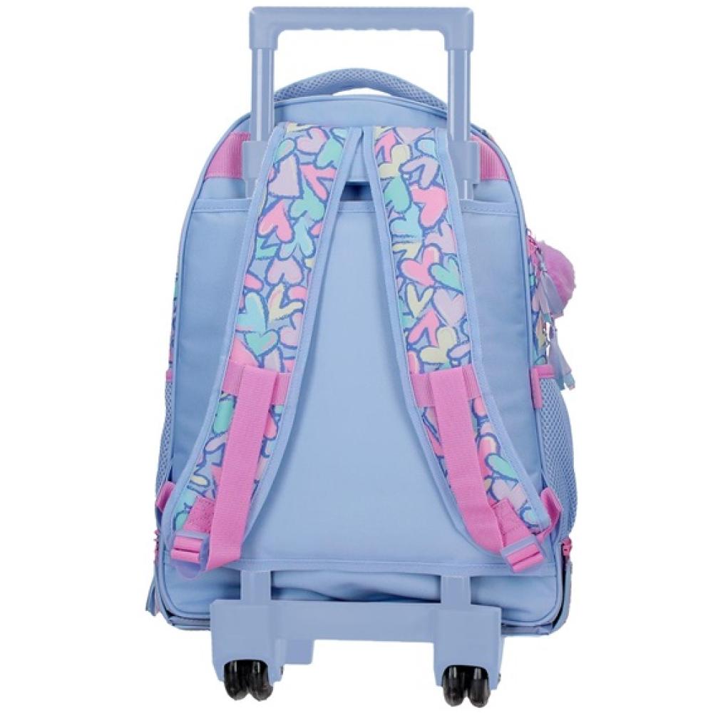 Ranac za školu 43cm sa točkićima Movom Best Wishes purple 32129 - detalj