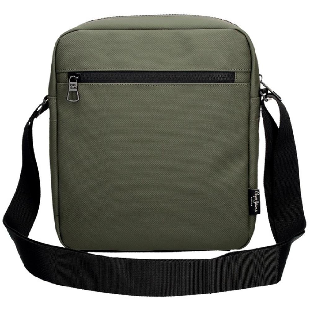 Muška torbica 27cm sa pregradom za tablet Pepe Jeans Dorking khaki 74656 - detalj