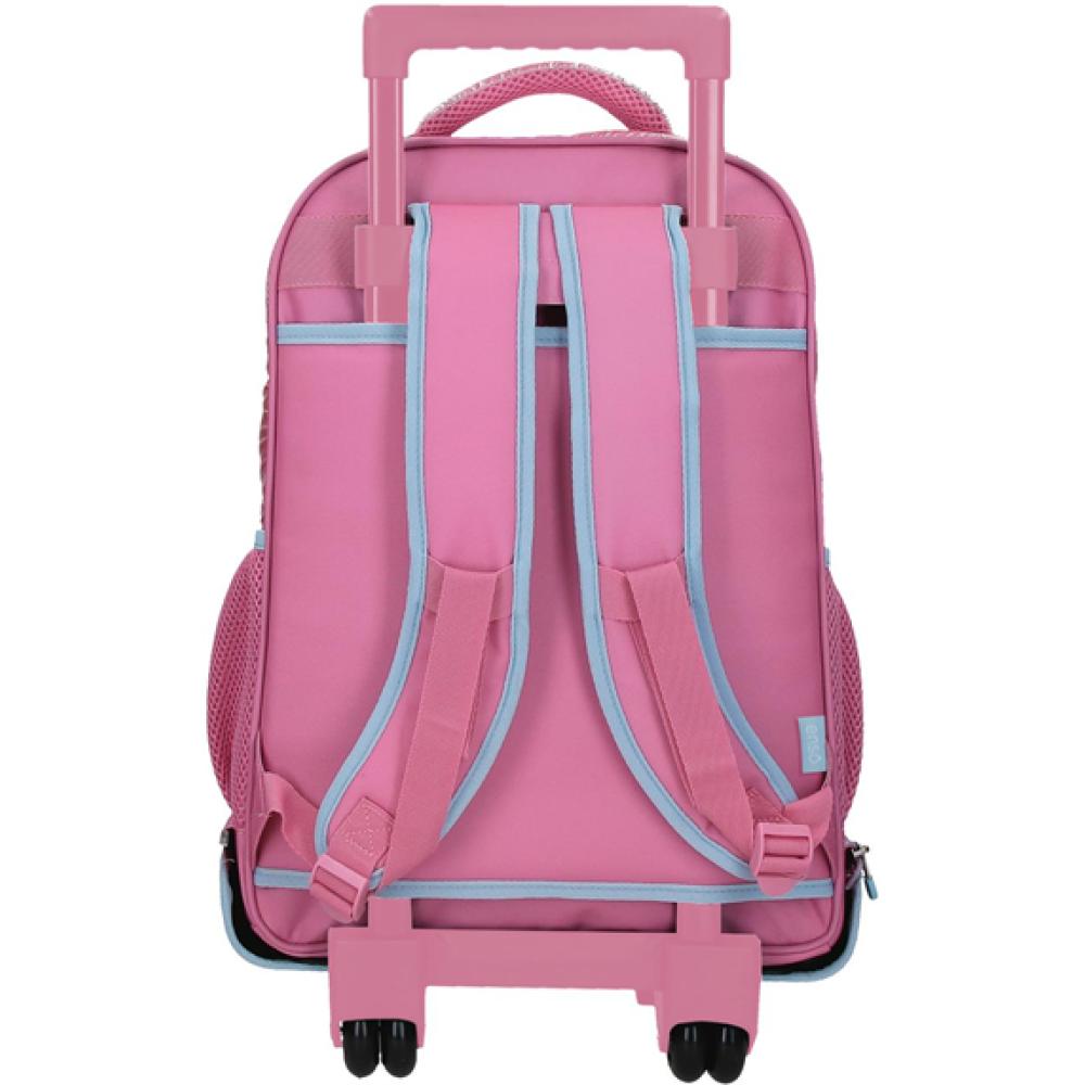 Ranac za školu 43cm sa točkićima Enso Into The Wild pink 99829 - detalj
