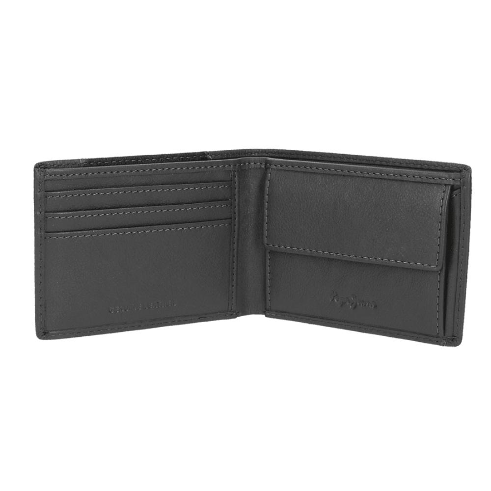 Kožni novčanik na preklop PJL Indiana grey 75371 - detalj