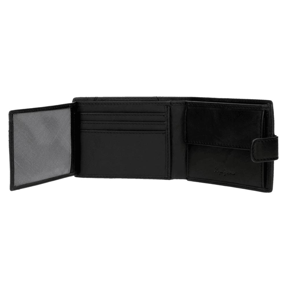 Muški novčanik od prirodne kože PJL Indiana black 75333 - detalj
