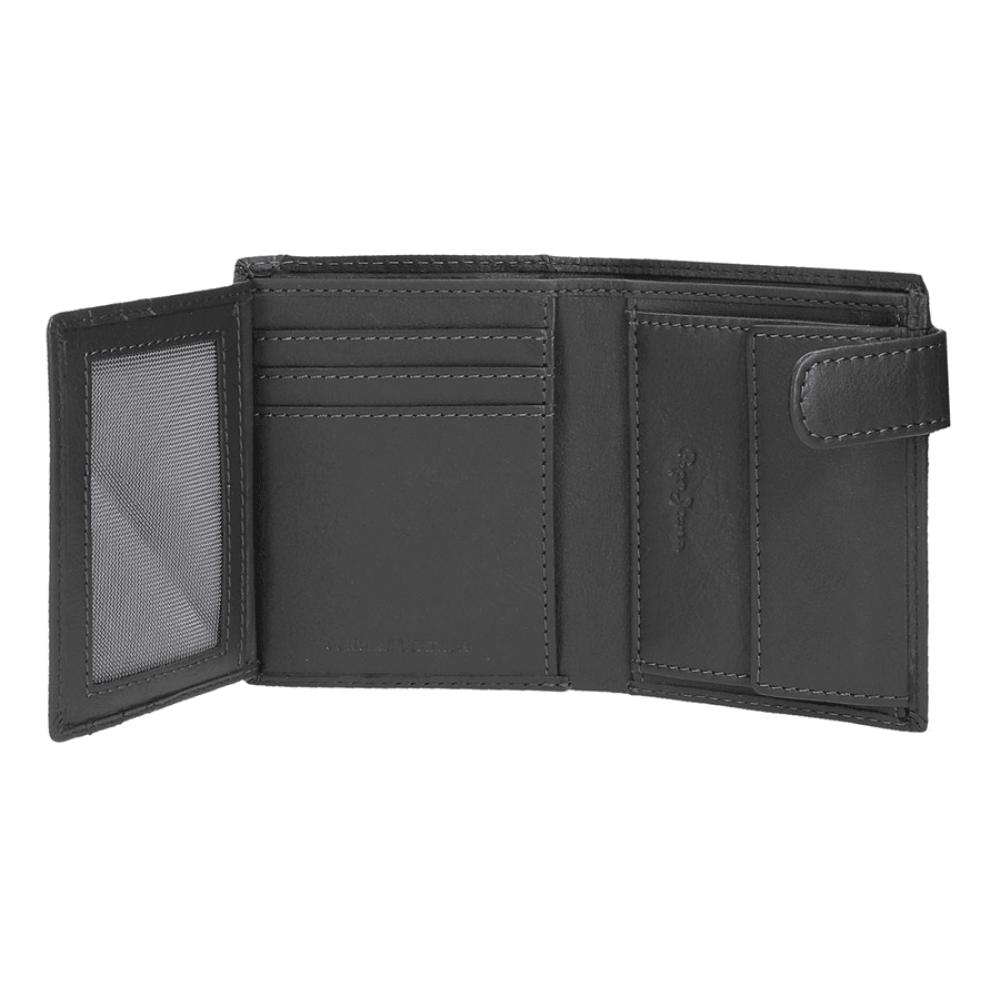 Kožni novčanik na preklop PJL Indiana grey 75312 - detalj
