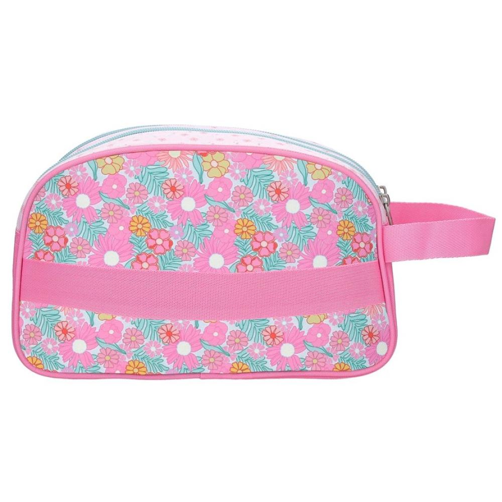Kozmetički neseser sa 2 pregrade Enso Girl Zone pink 99344 - detalj