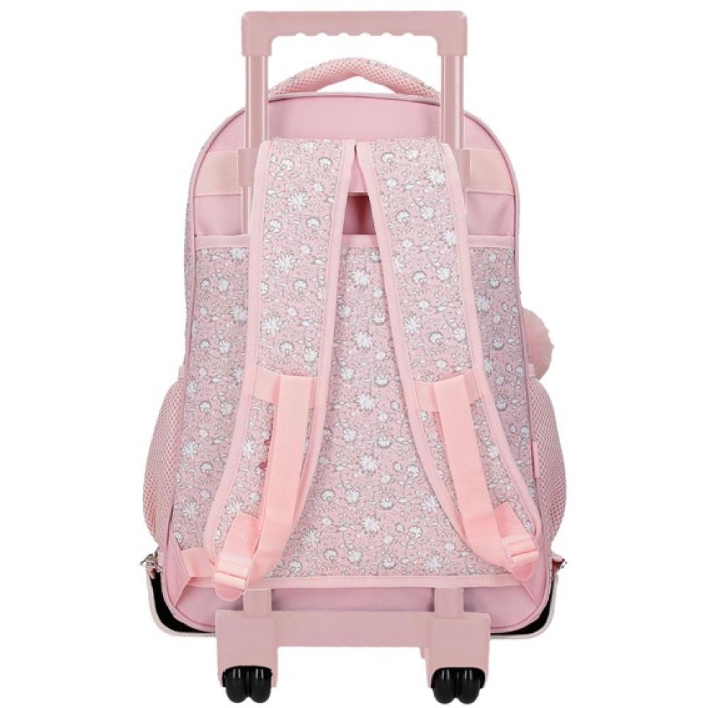 Ranac za školu 43cm sa točkićima PJL Mia light pink 60729 - detalj