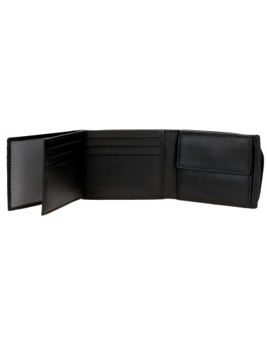Muški novčanik od prirodne kože PJL Luton black 73639 - detalj