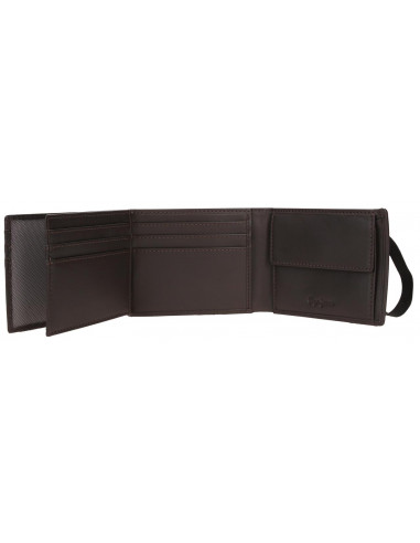 Muški novčanik od prirodne kože PJL Luton brown 73639 - detalj