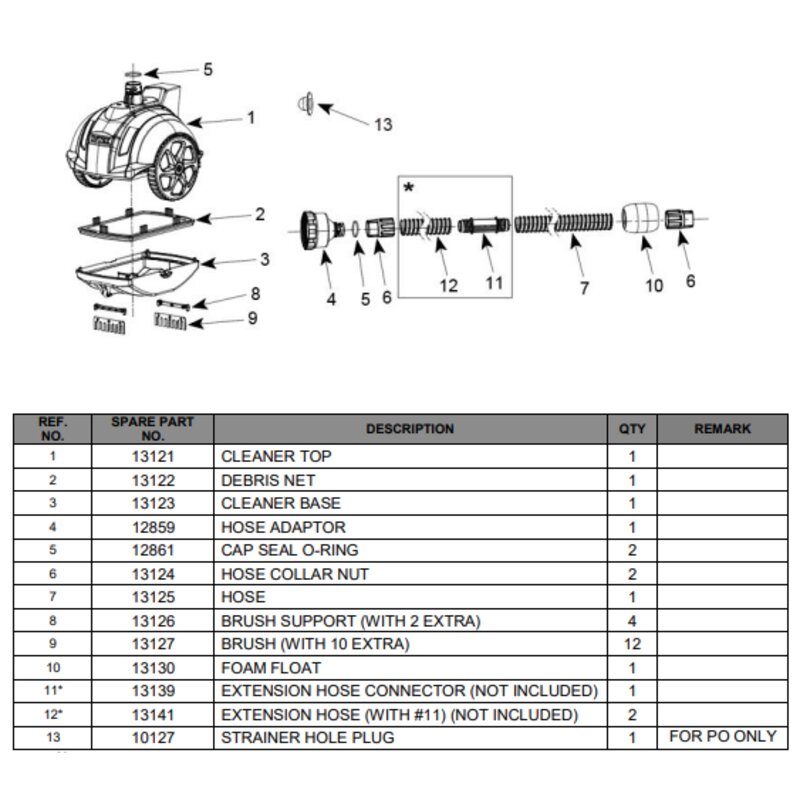Adapter creva za automatski čistač bazena - detalj