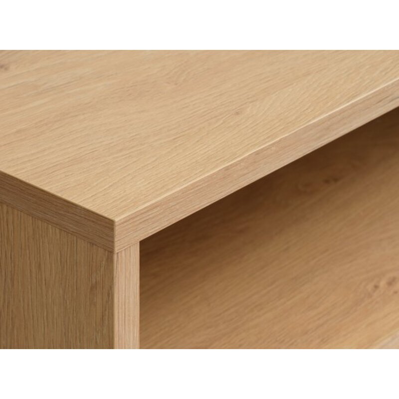 Komoda BILLUND 3 fioke, bela/natur hrast, 71x90x39 cm - detalj