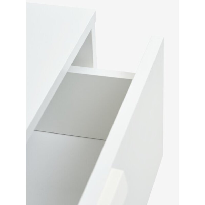 Komoda JENSLEV 4+4 fioke, bela, 139x89x36 cm - detalj