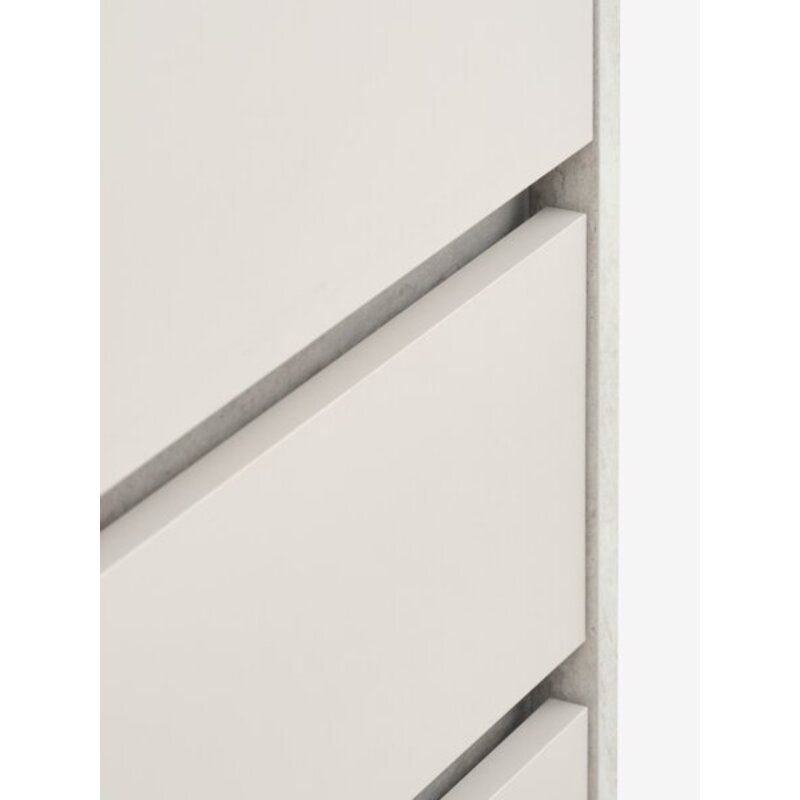 Ormar BILLUND 80x193 cm, 2 vrata i 2 fioke, travertin/bež - detalj