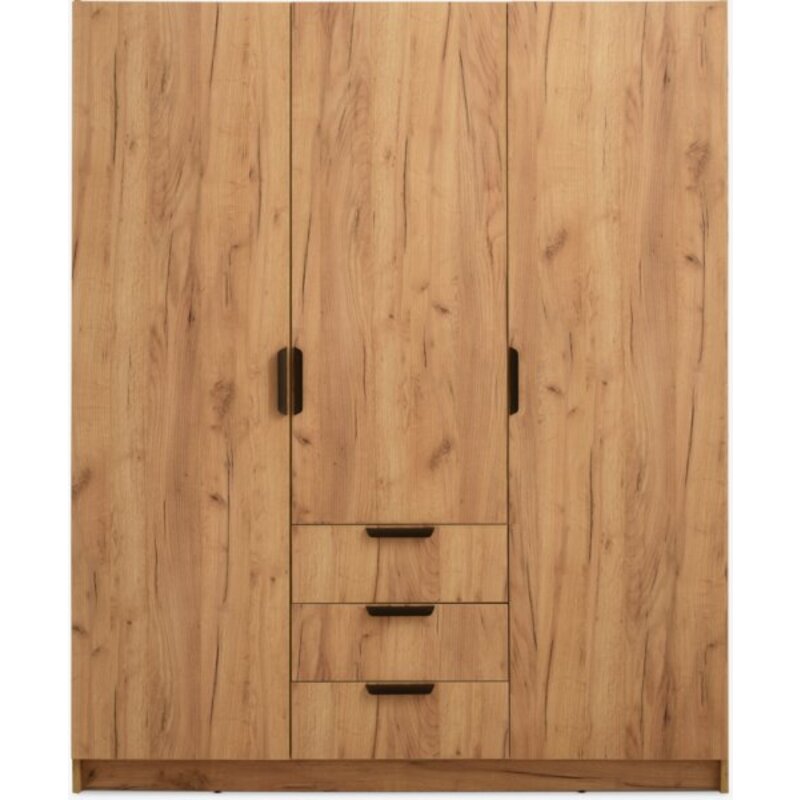 Ormar JENSLEV 144x176 3 vrata 3 fioke, natur hrast - detalj