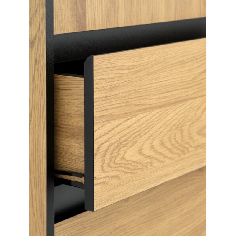 Ormar ODENSE 120x210 cm, 3 vrata, 3 fioke, topao hrast - detalj