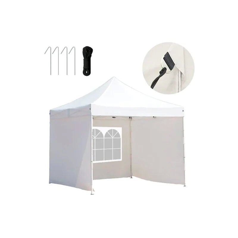 Paviljon sa Mehanizmom 3x3m, Beli, sa Tri Bočne Strane i Torbom za Nošenje - detalj