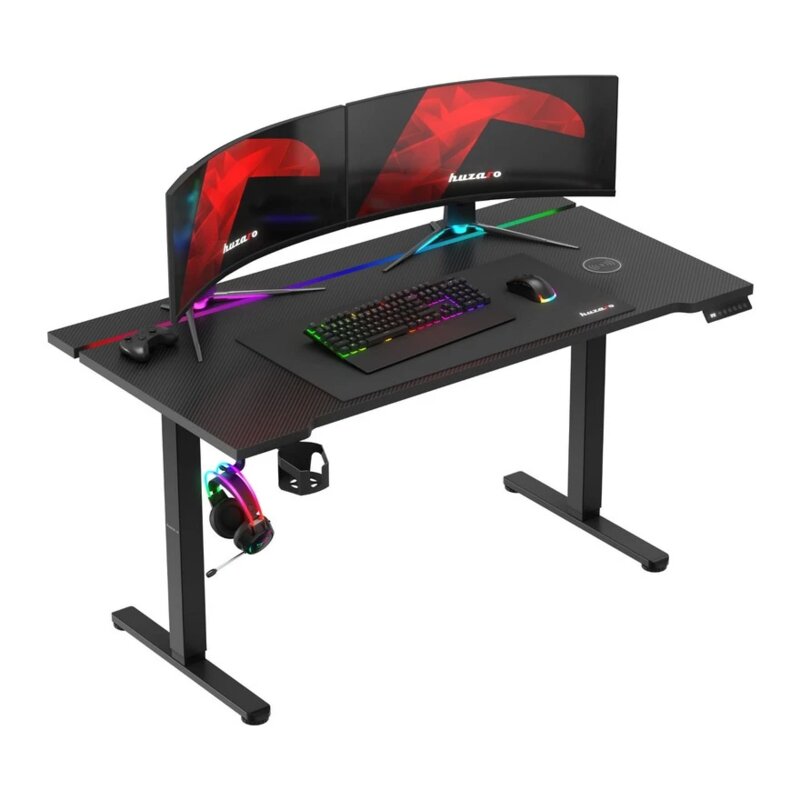 Huzaro Hero 8.7 RGB Električni podesivi gaming sto 140x70cm, Crni - detalj