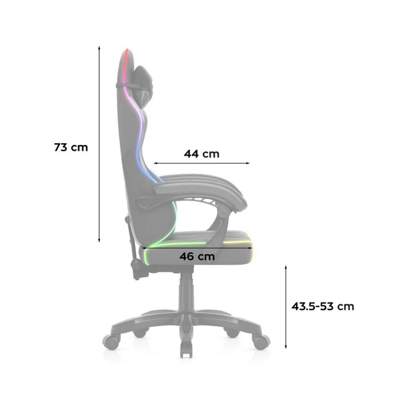 Huzaro Force 2.7 RGB Crna Gaming Stolica - detalj