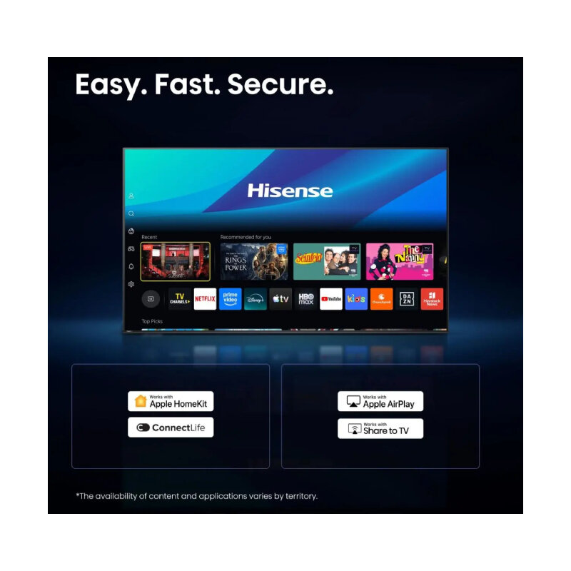Hisense 32A4S 32" LED HD Smart TV - detalj