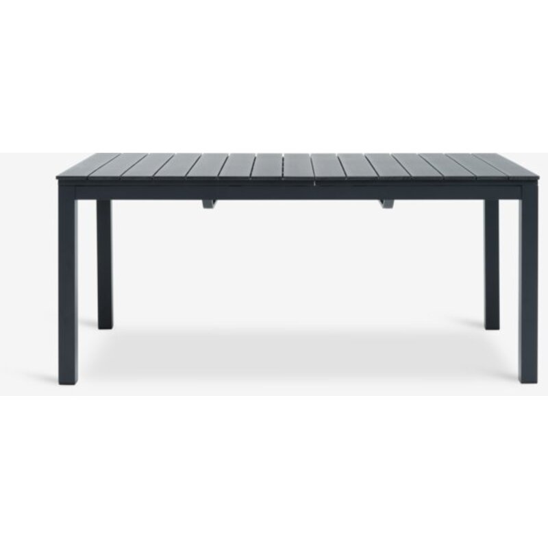 Baštenski sto VATTRUP 95x172/276 cm, crna, aluminijum/veštačko drvo, na produžetak - detalj
