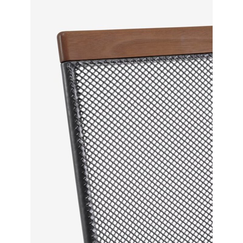 Baštenska bistro garnitura LARVIK, sto i 2 stolice, sklopiva, siva, Š60xD60 cm - detalj