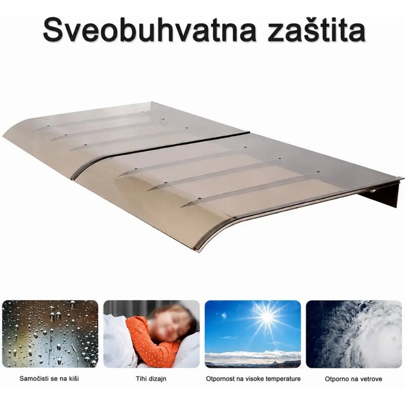 Nevidljiva Nadstrešnica 50x50cm Bronza - detalj