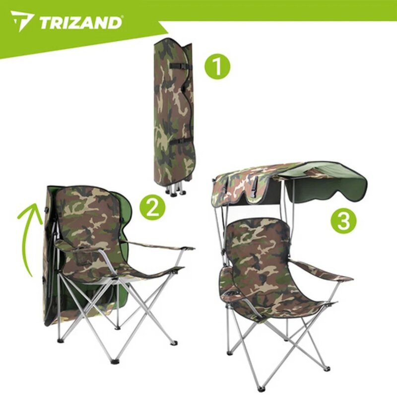 Trizand Ribolovačka Stolica sa Tendom i Mrežom protiv Komaraca, Kamuflažna - detalj