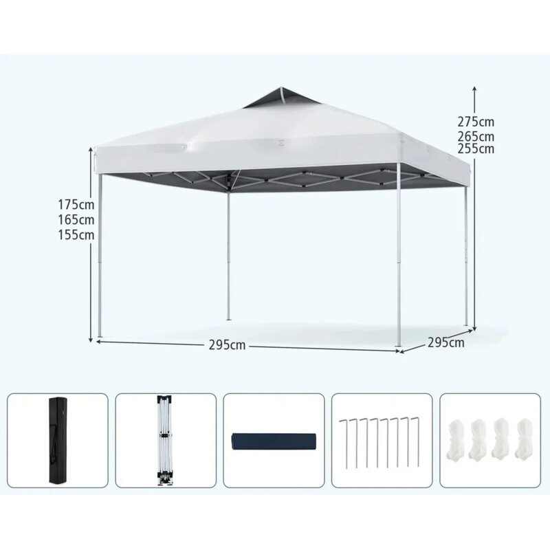 Venturo Garden 3x3m Beli Paviljon sa mehanizmom za brzo sklapanje - detalj