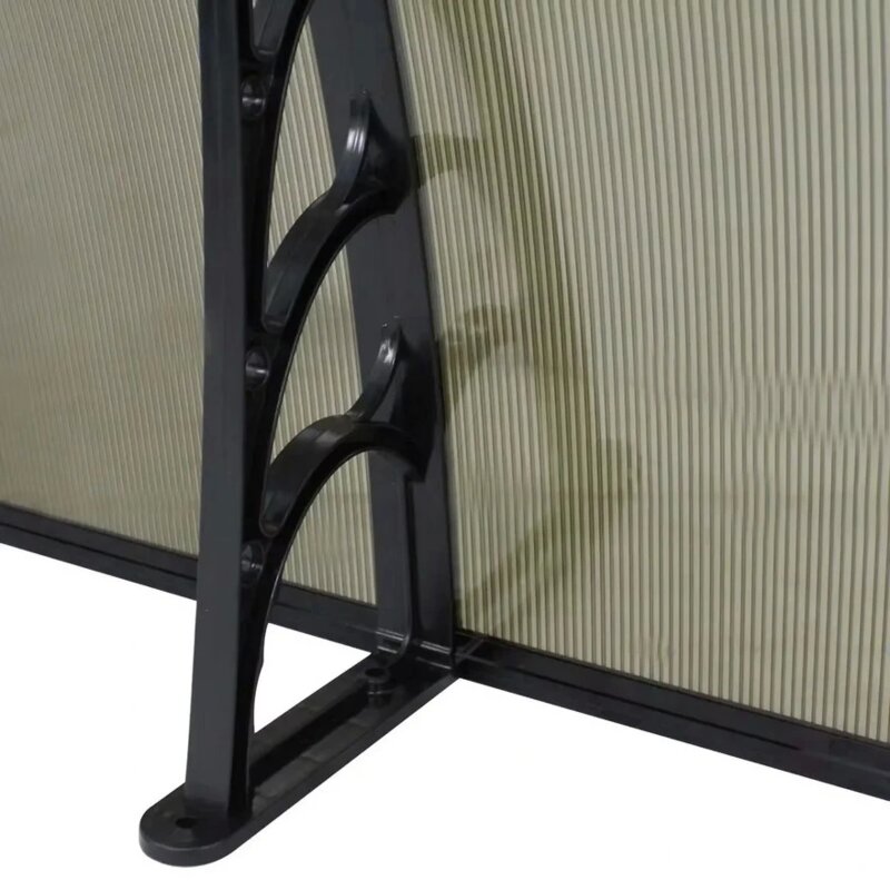PVC Nadstrešnica 300x100 cm Crna Bronza Leksan 5mm - detalj