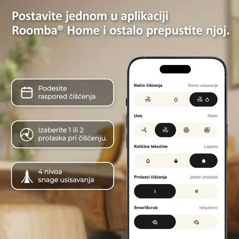 iRobot Roomba 115 Combo robot usisivač i perač podova – beli - detalj