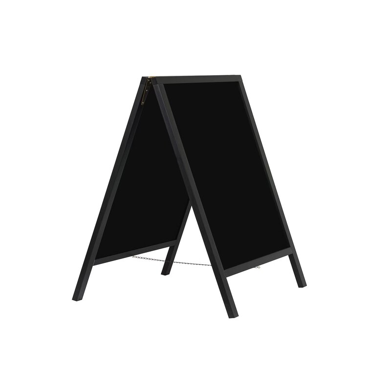Crna A-tabla za trotoar 125 x 69 x 56,3 cm M-Pro - detalj