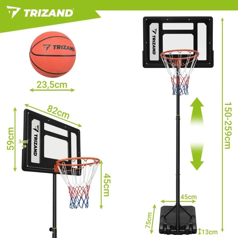 Trizand Mobilni Podesivi Koš do 259cm - detalj