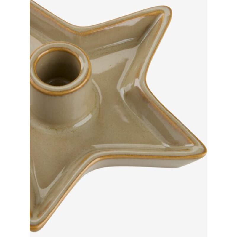 Keramički svećnjak 15xV4cm Svetlo zelena - detalj