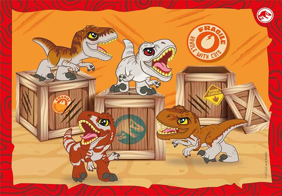 Puzzle slagalice 4u1 Jurassic World Clementoni 21520 - detalj