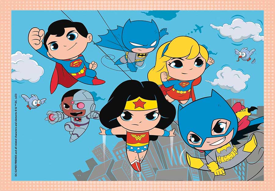 Puzzle slagalice 4u1 Superfriends Clementoni 21520 - detalj