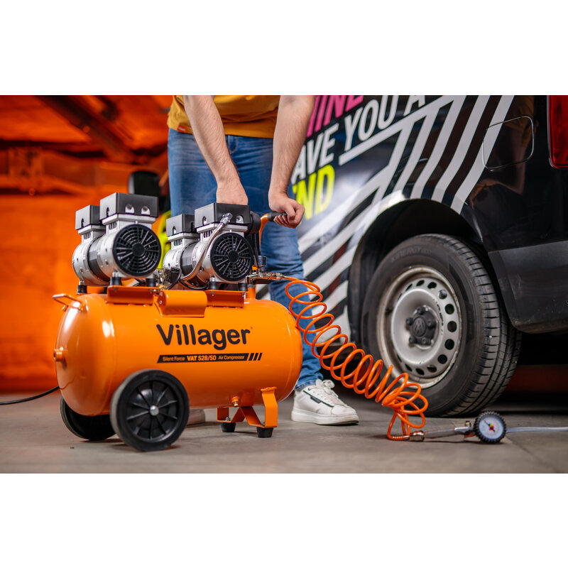 Kompresor za vazduh Villager Silent Force VAT 528/50 - 50L, 3000W, bez ulja - detalj