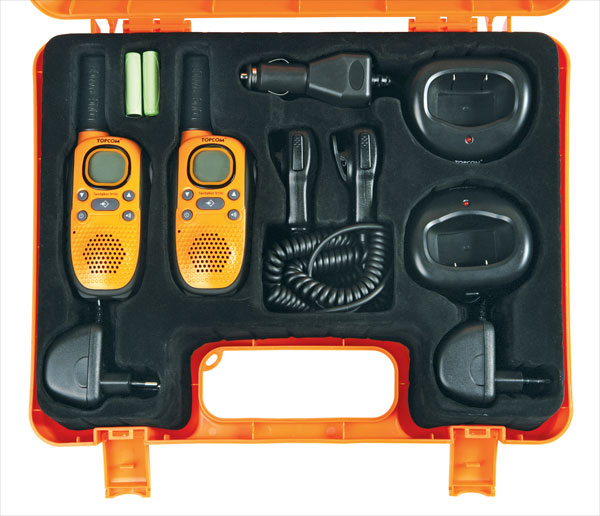 Toki voki uređaj sa dve slušalice TopCom TwinTalker 9100 sa koferom RC-6404 - detalj