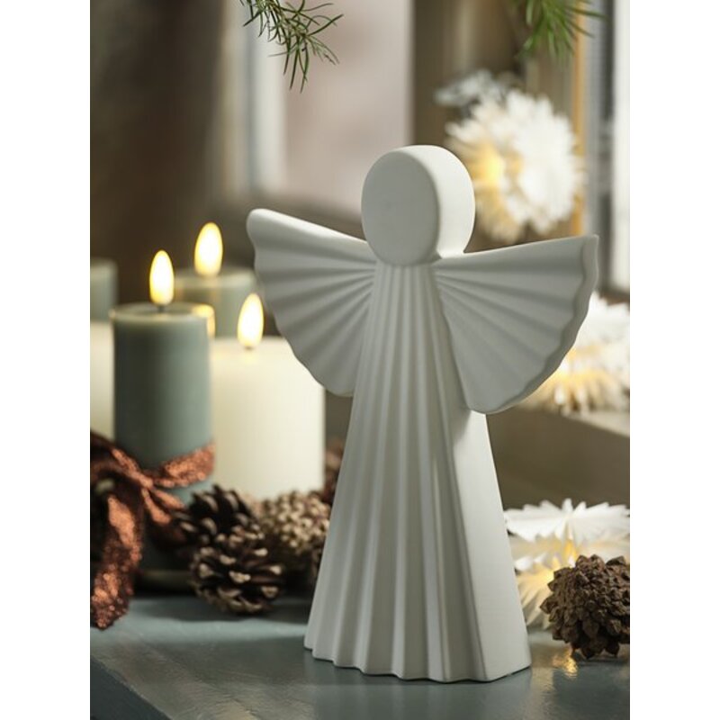 Anđeo Figura od bele keramike V23cm - detalj