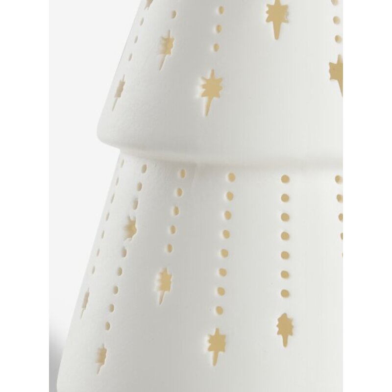 Novogodišnja LED jelkica od porcelana Na baterije V29cm - detalj