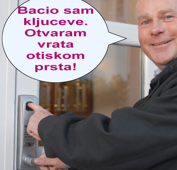 Sigurnosna Brava sa Pin kodom i otiskom prsta LP805 - detalj