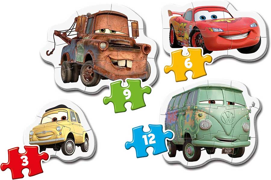 Moje prve puzzle slagalice 4u1 Disney Cars Clementoni 20804 - detalj