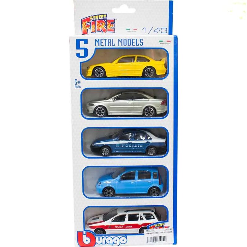 Burago Street Fire Set 5 Metalnih Automobila 1:43 - detalj