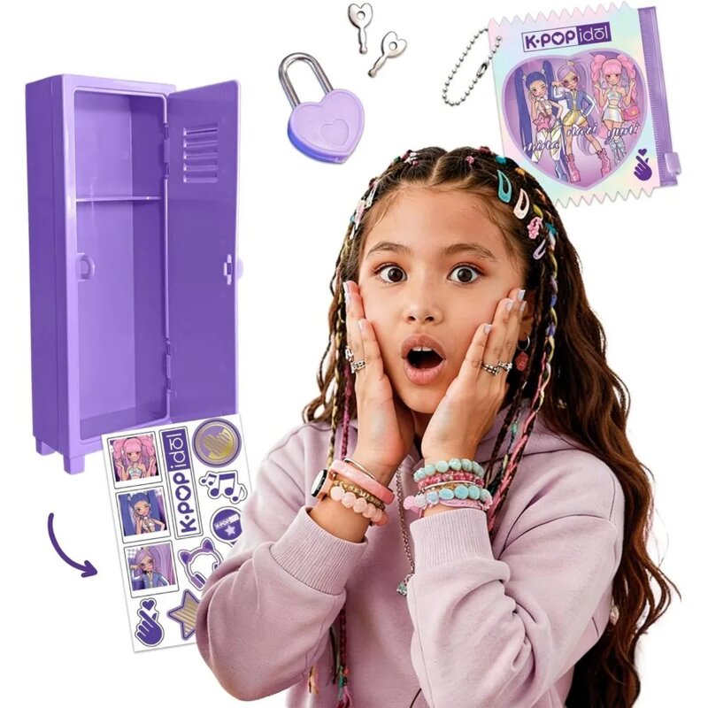 K-Pop Idol Locker Set – ormarić za lutke sa nalepnicama - detalj