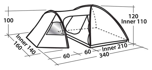 Easy Camp Explorer Eclipse 200 šator za dve osobe 120042 - detalj