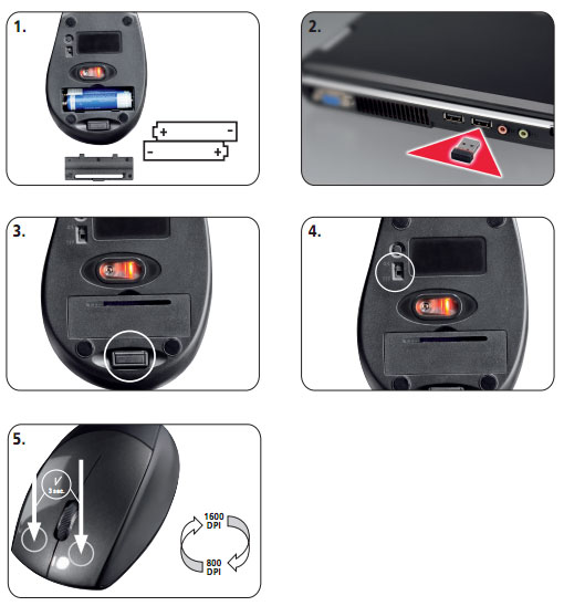 Hama bežični optički miš M2150 53852 - detalj